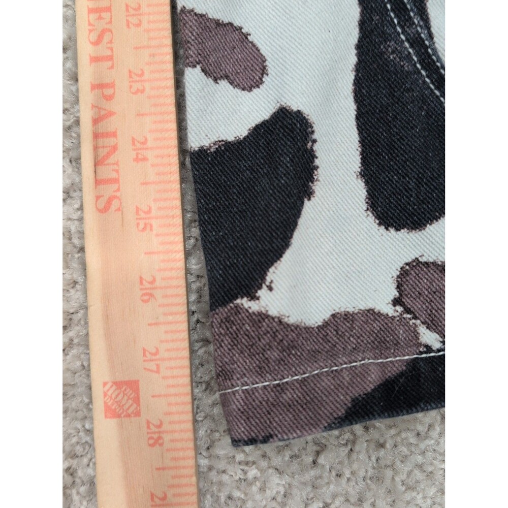 SIXXTA Fiesta Fun Maxi Wide Leg Cow Print Jeans Cowgirl Cowboy Camo Baggy Size 4 - Picture 6 of 14